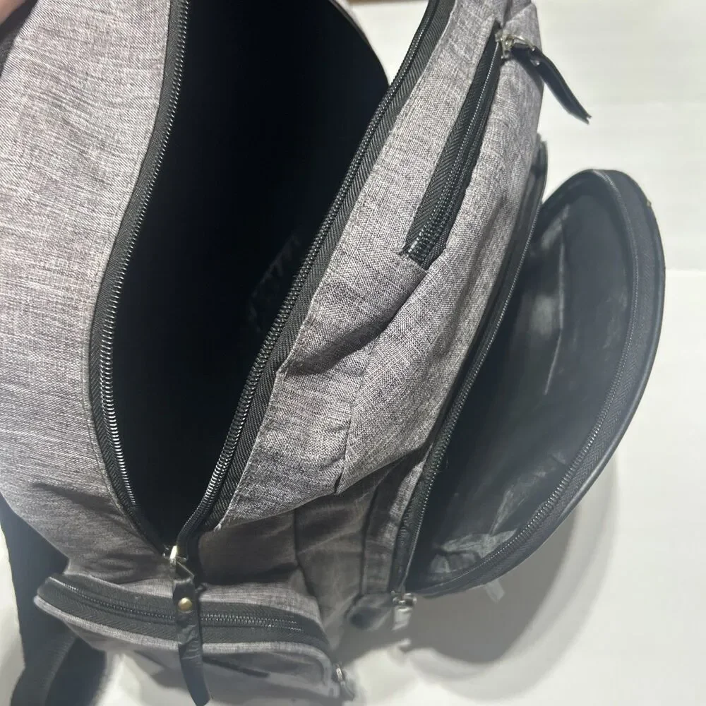 Baby Boom Gray Diaper Backpack - Multi-Pocket Travel Bag